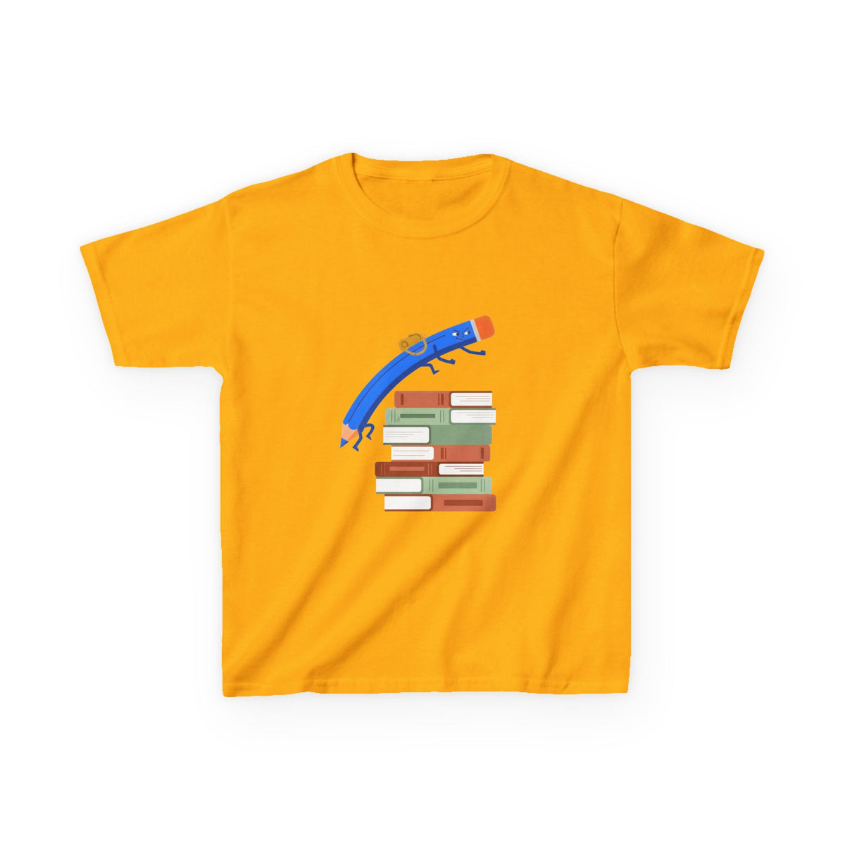 Kids Tee - Back to School Education | Books & Pencil