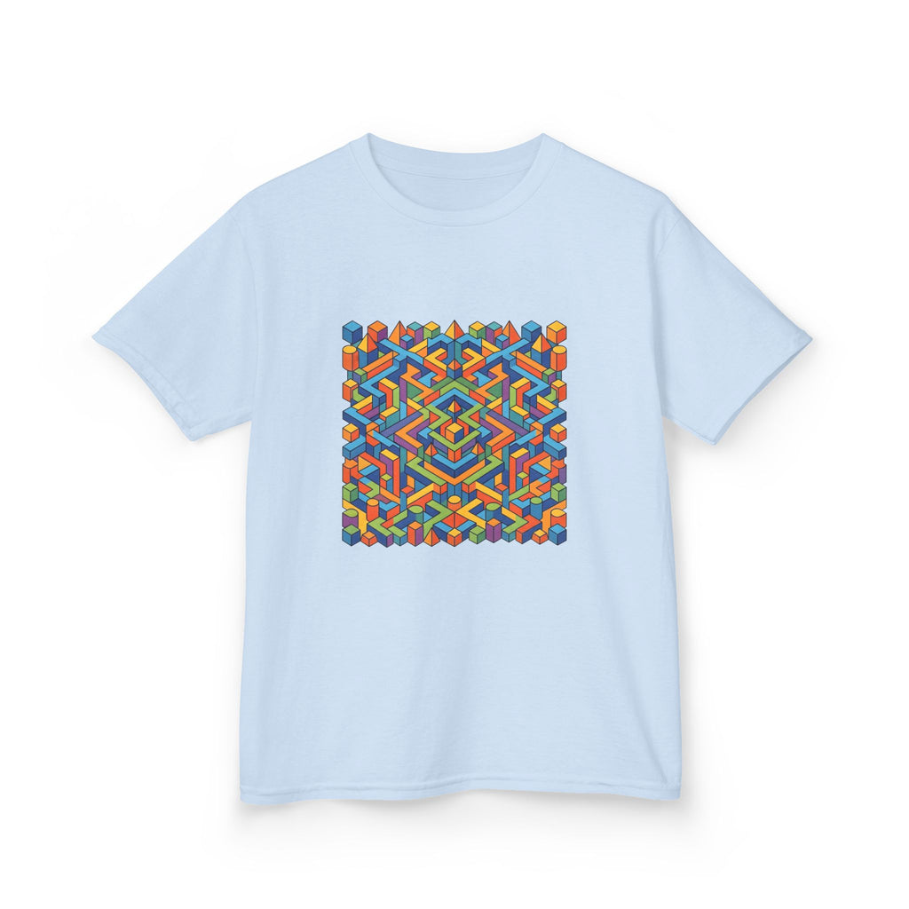 Kids T-Shirt - Colorful Isometric Optical Illusion Maze