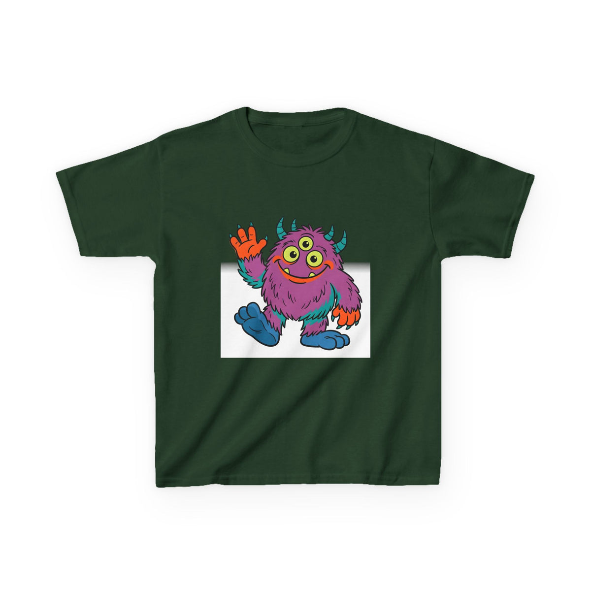 Kids T-Shirt - Cute 3-Eyed Monster Cartoon | Colorful & Fun