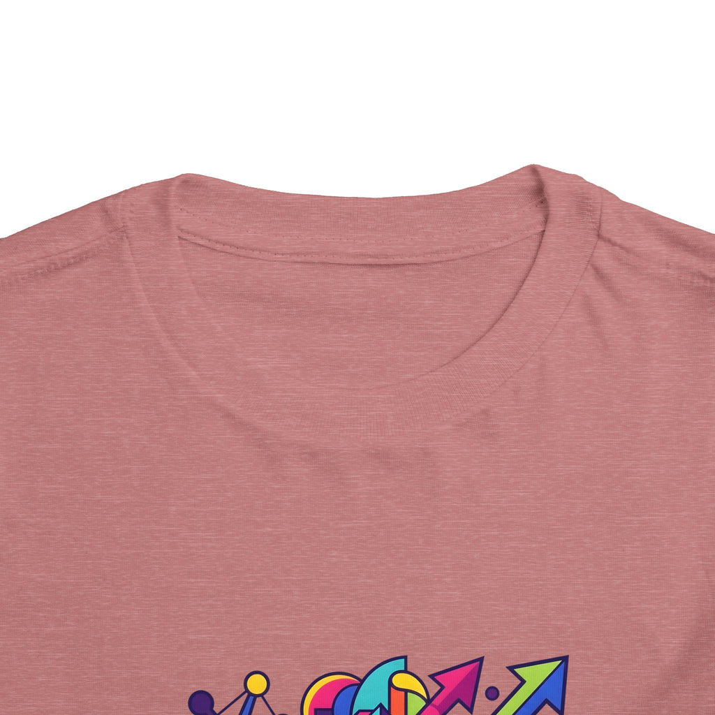 Toddler Crypto Shirt - Neon Geometric Digital Art | Blockchain Kids