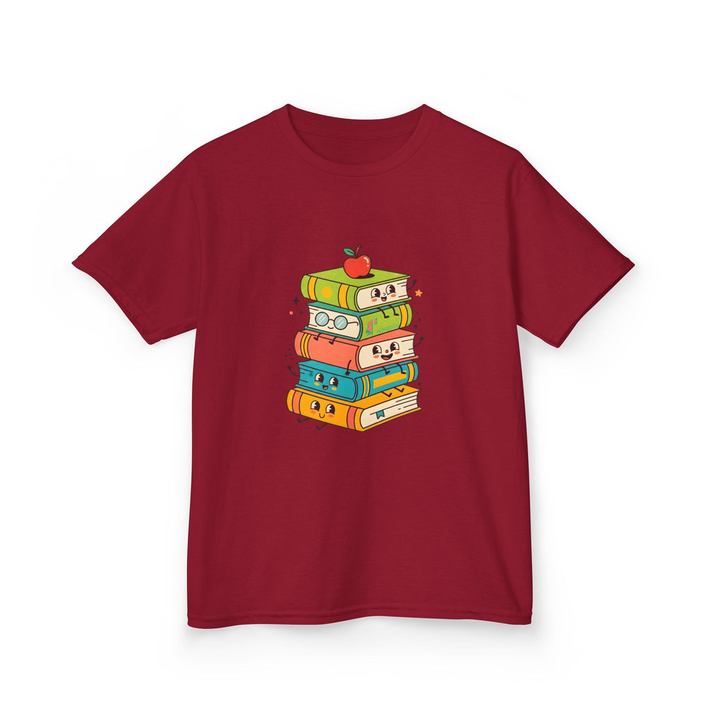 Kids Bookworm Tee - Whimsical Retro Reading & Learning Design