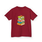 Kids Bookworm Tee - Whimsical Retro Reading & Learning Design