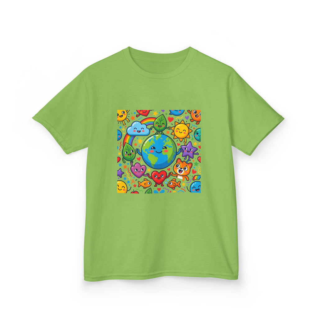 Kids Earth Day Tee - Happy Cartoon Planet | Nature Lovers