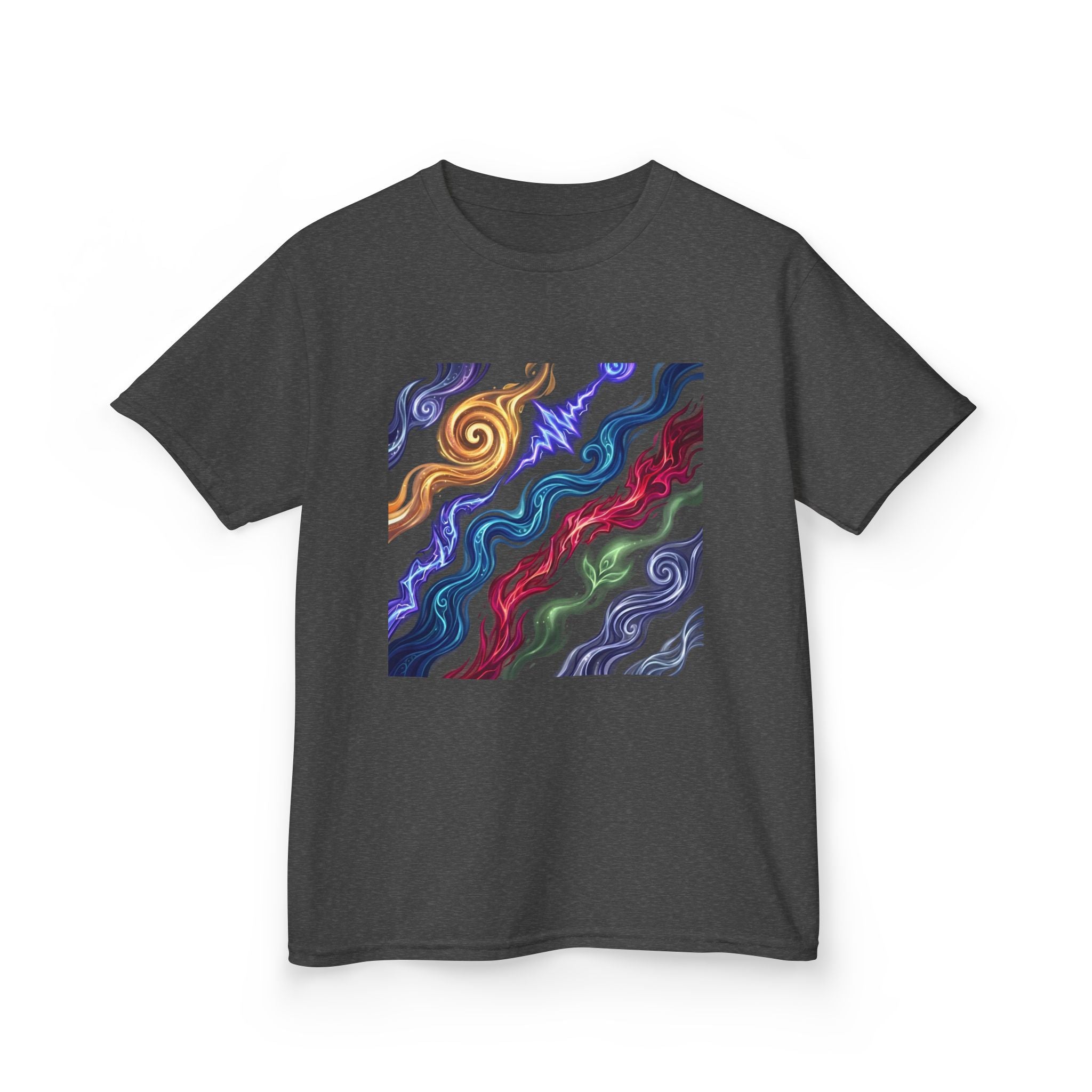 Kids Tee - Vibrant Elemental Magic Energy | Fantasy Glow