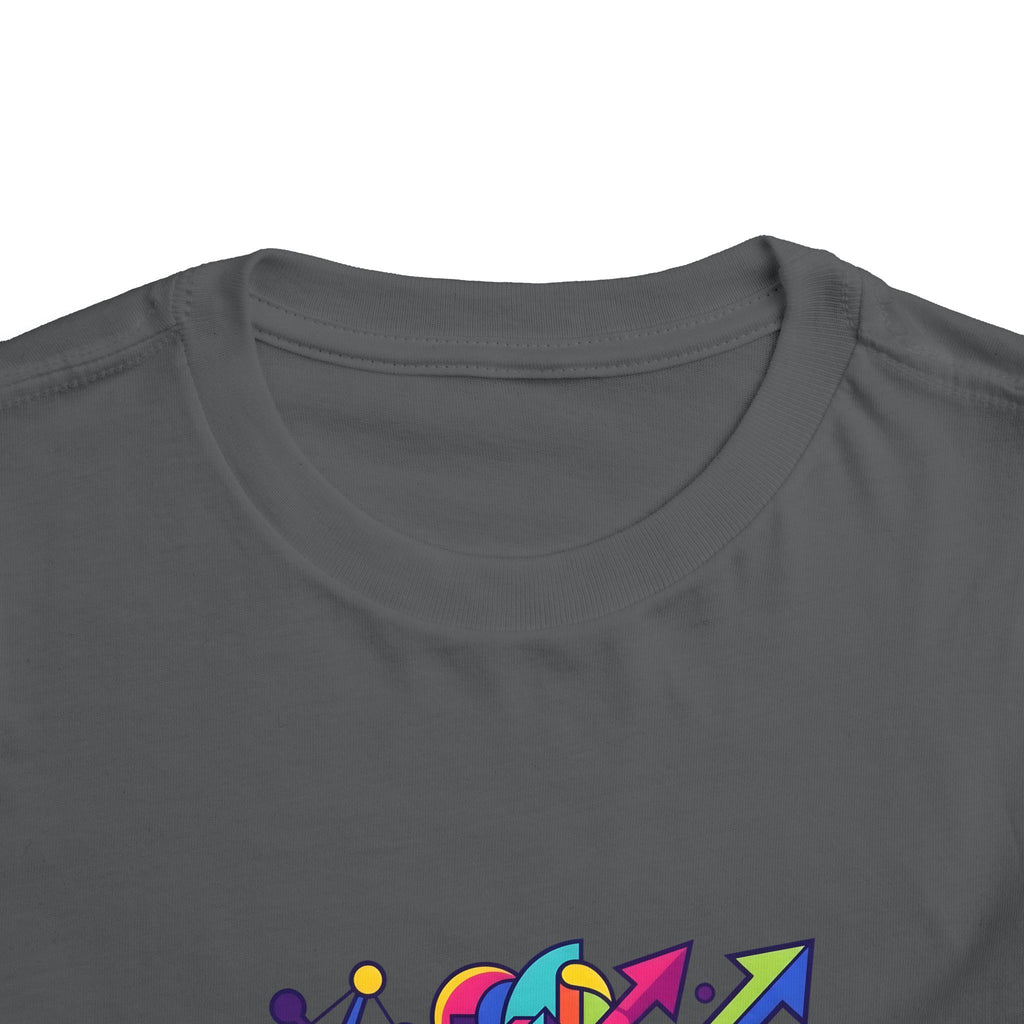 Toddler Crypto Shirt - Neon Geometric Digital Art | Blockchain Kids