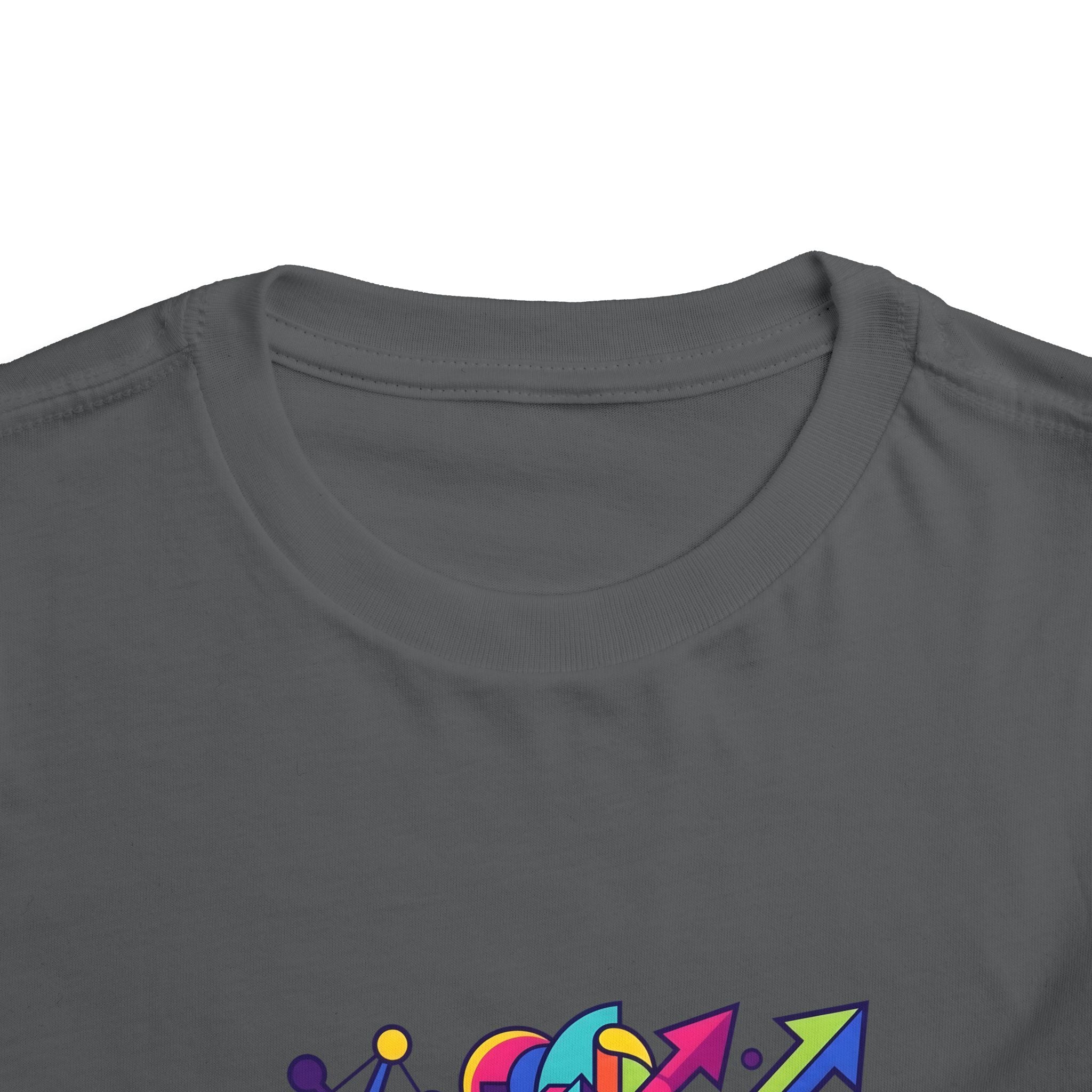 Toddler Crypto Shirt - Neon Geometric Digital Art | Blockchain Kids