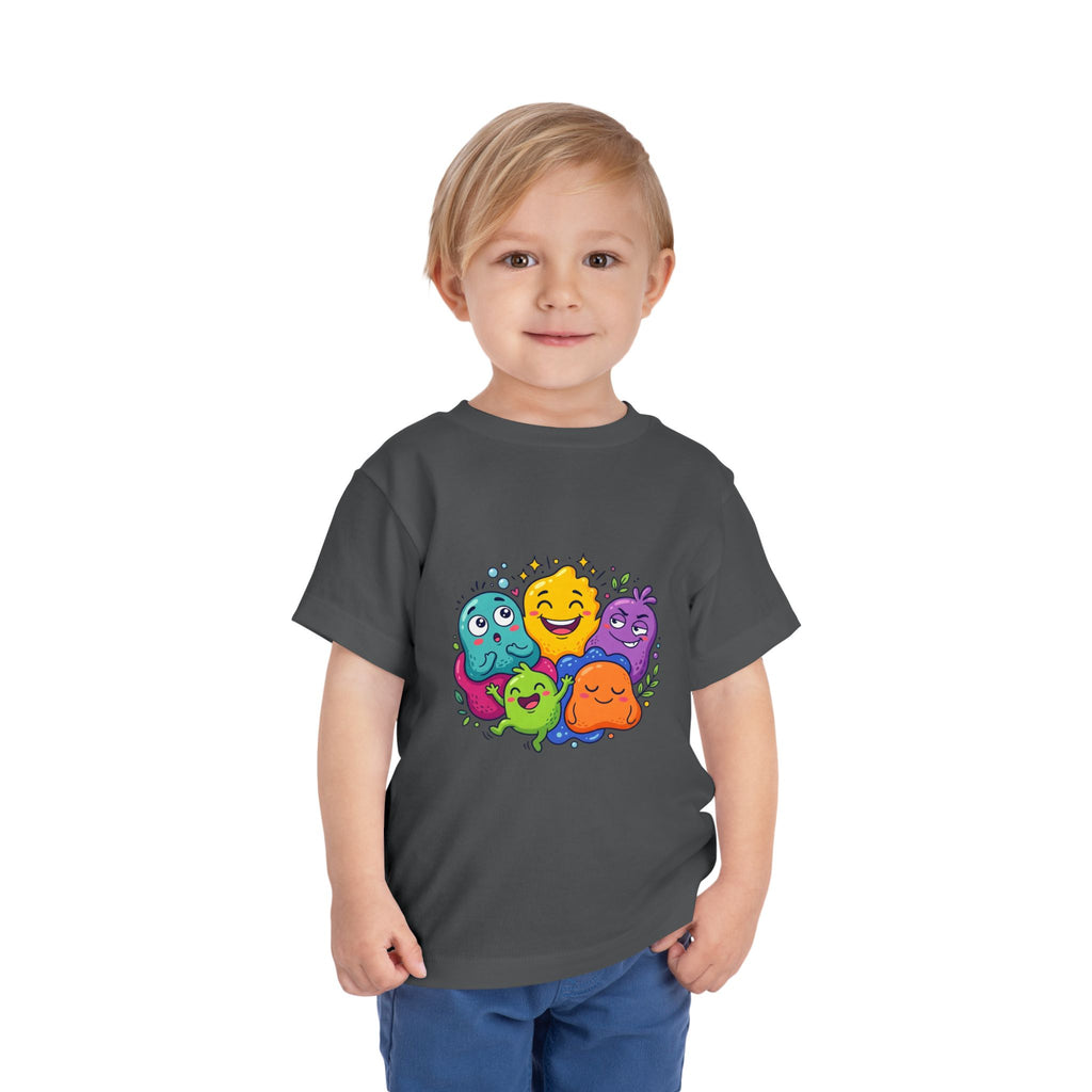 Toddler Monster Tee - Cute Happy Colorful Cartoon Kids Shirt