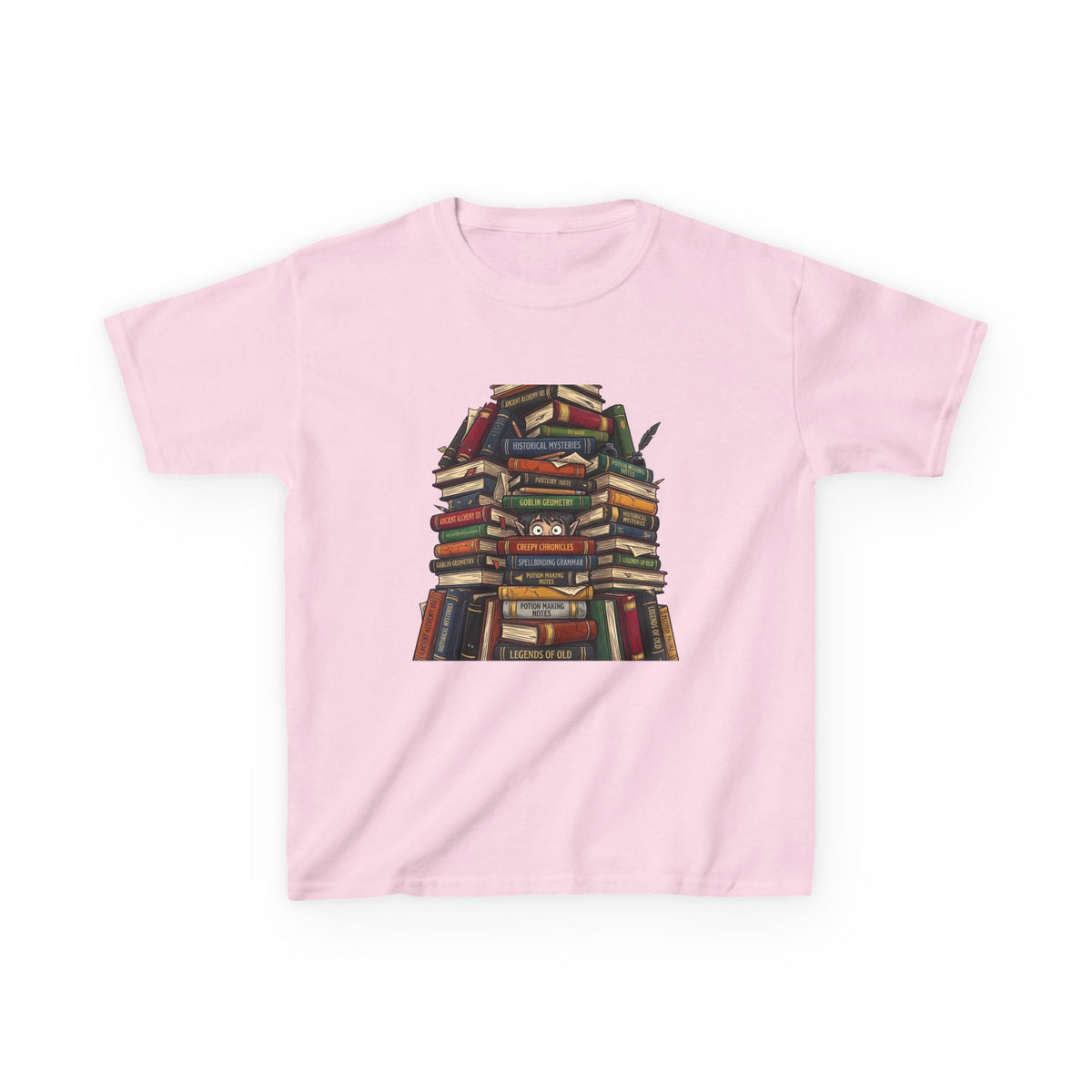 Kids Magic Studies Tee - Whimsical Fantasy Books & Goblin Geometry