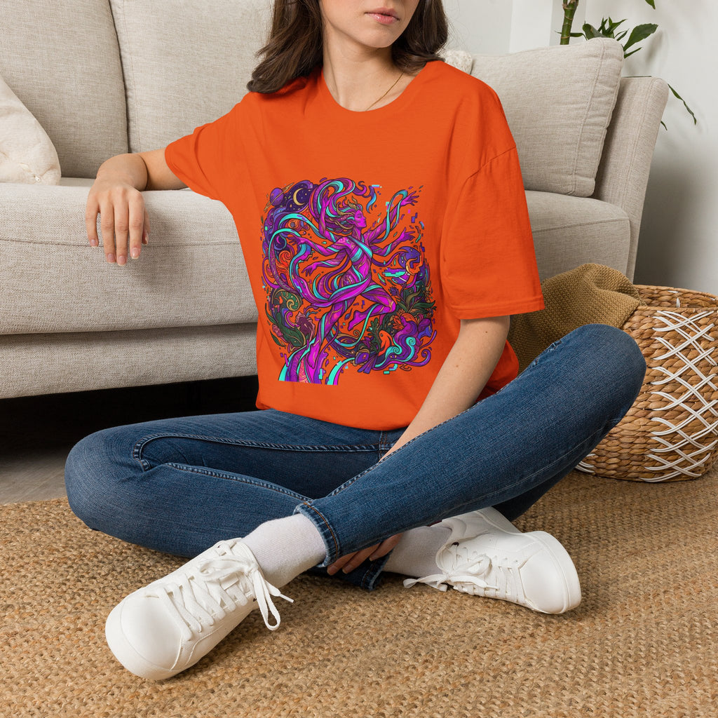 T-Shirt - Vibrant Psychedelic Cosmic Goddess Spiritual Flow