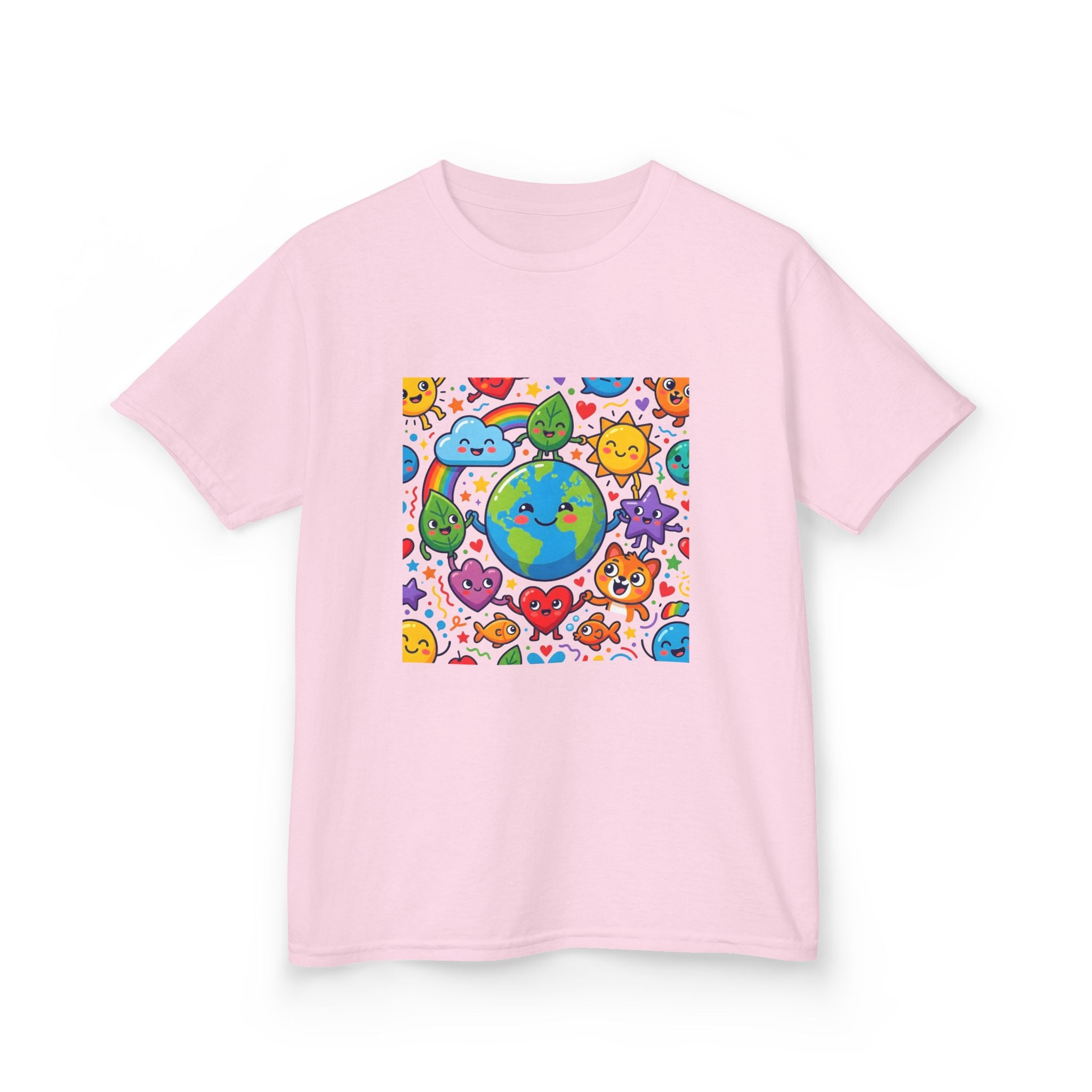 Kids Earth Day Tee - Happy Cartoon Planet | Nature Lovers