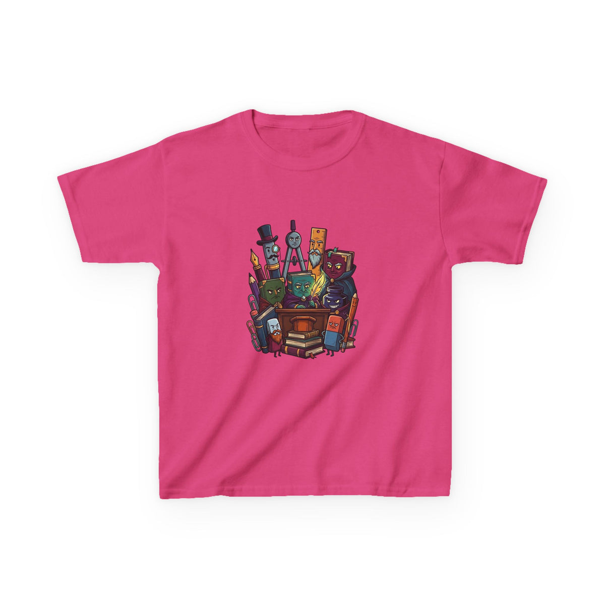 Kids Tee - Whimsical School Supplies Characters | Back to School