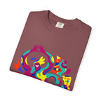 Garment-Dyed T-shirt - Joyful Abstract Creatures | Whimsical Graphic