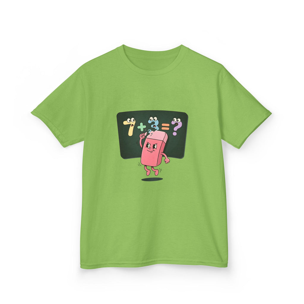 Kids Retro Math Tee - Playful Eraser Addition Problem