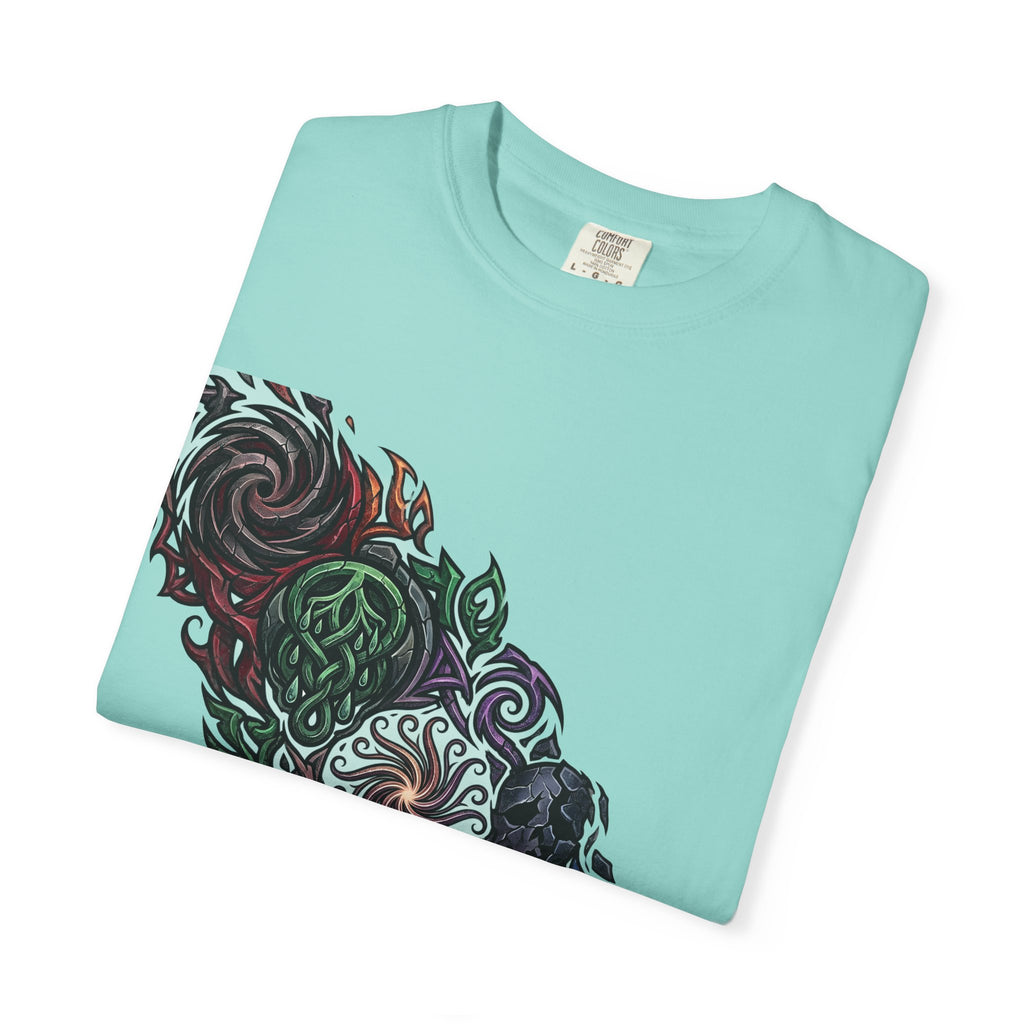 Unisex T-shirt - Dark Fantasy Celtic Skull Ankh | Garment-Dyed