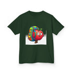 Kids Tee - Adventurous Apple Character Hiking T-Shirt