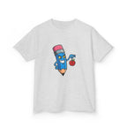Kids Tee - Mischievous School Supplies Cartoon | Funny Education