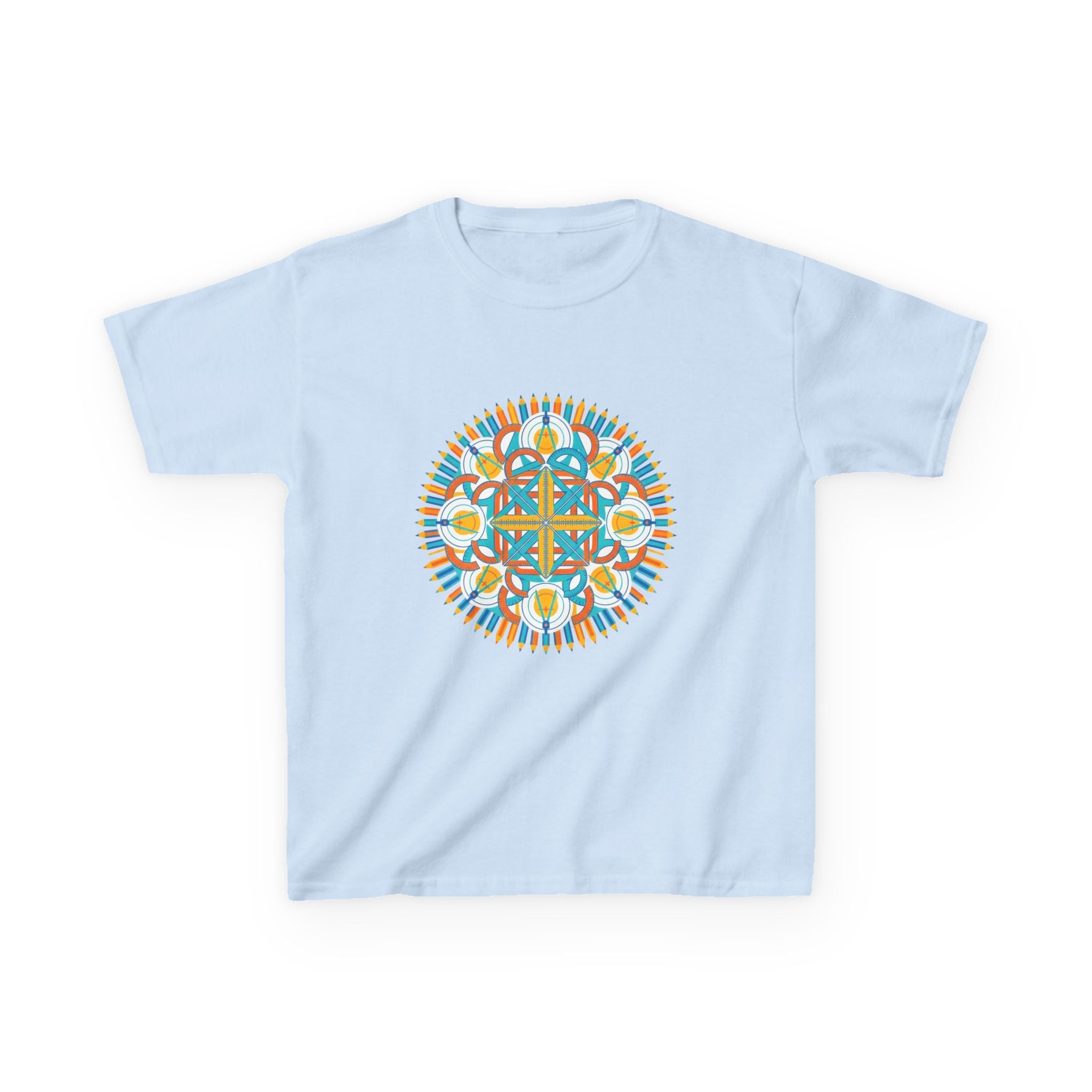 Kids T-Shirt - Math & Drafting Tools Mandala | STEM
