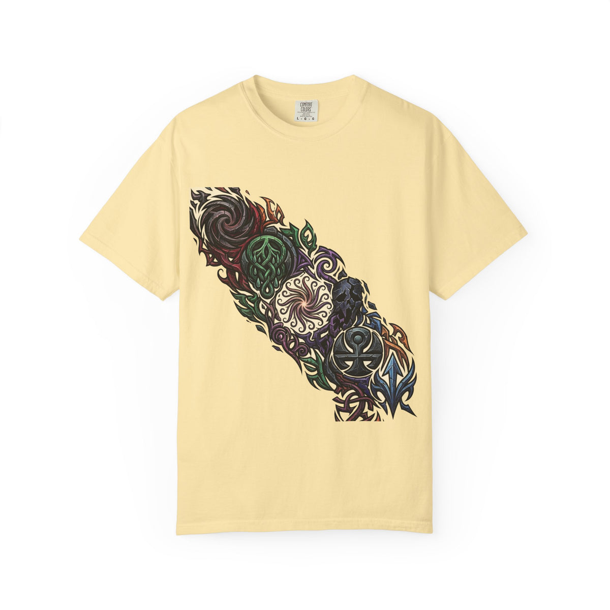 Unisex T-shirt - Dark Fantasy Celtic Skull Ankh | Garment-Dyed
