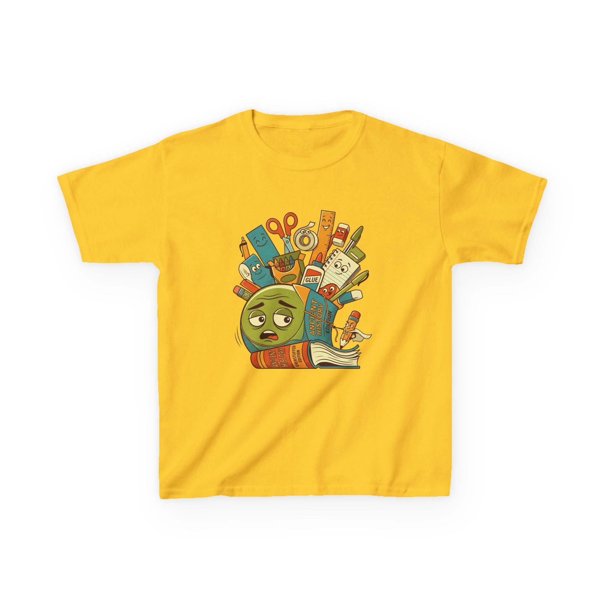 Kids Tee - Ancient History Overstuffed Edition | School Stress Back