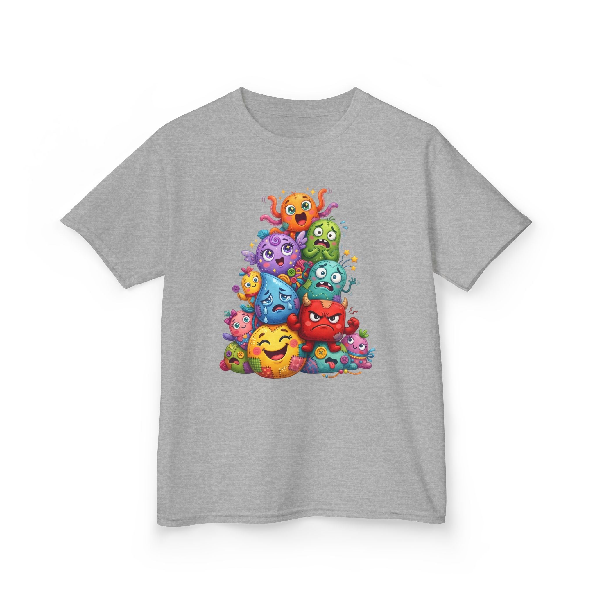 Kids T-Shirt - Cute Monster Pile | Whimsical Cartoon Design