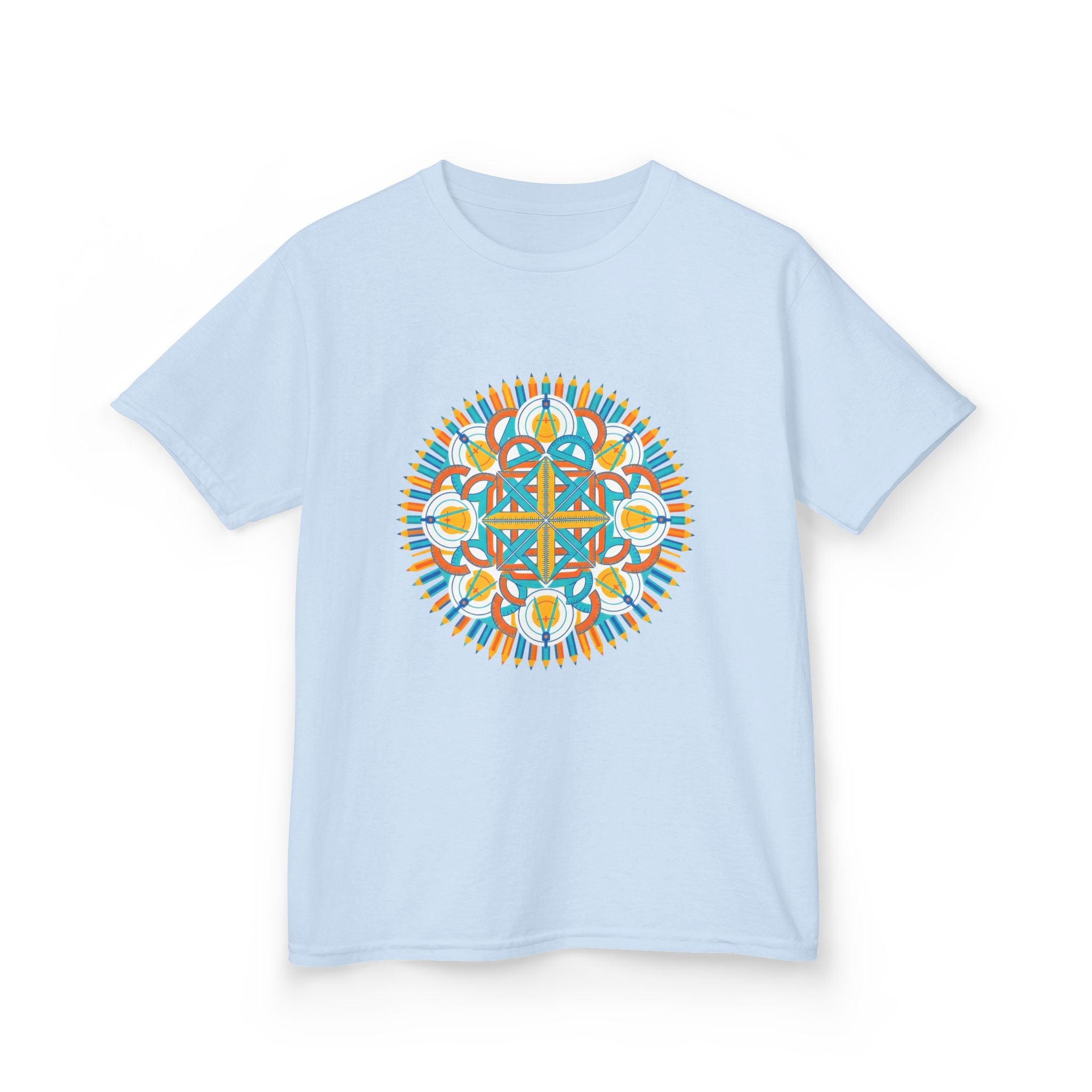 Kids T-Shirt - Math & Drafting Tools Mandala | STEM
