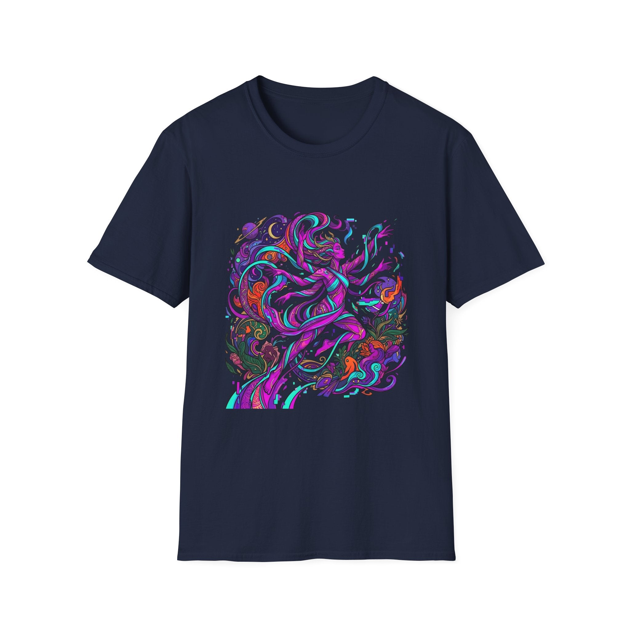 T-Shirt - Vibrant Psychedelic Cosmic Goddess Spiritual Flow