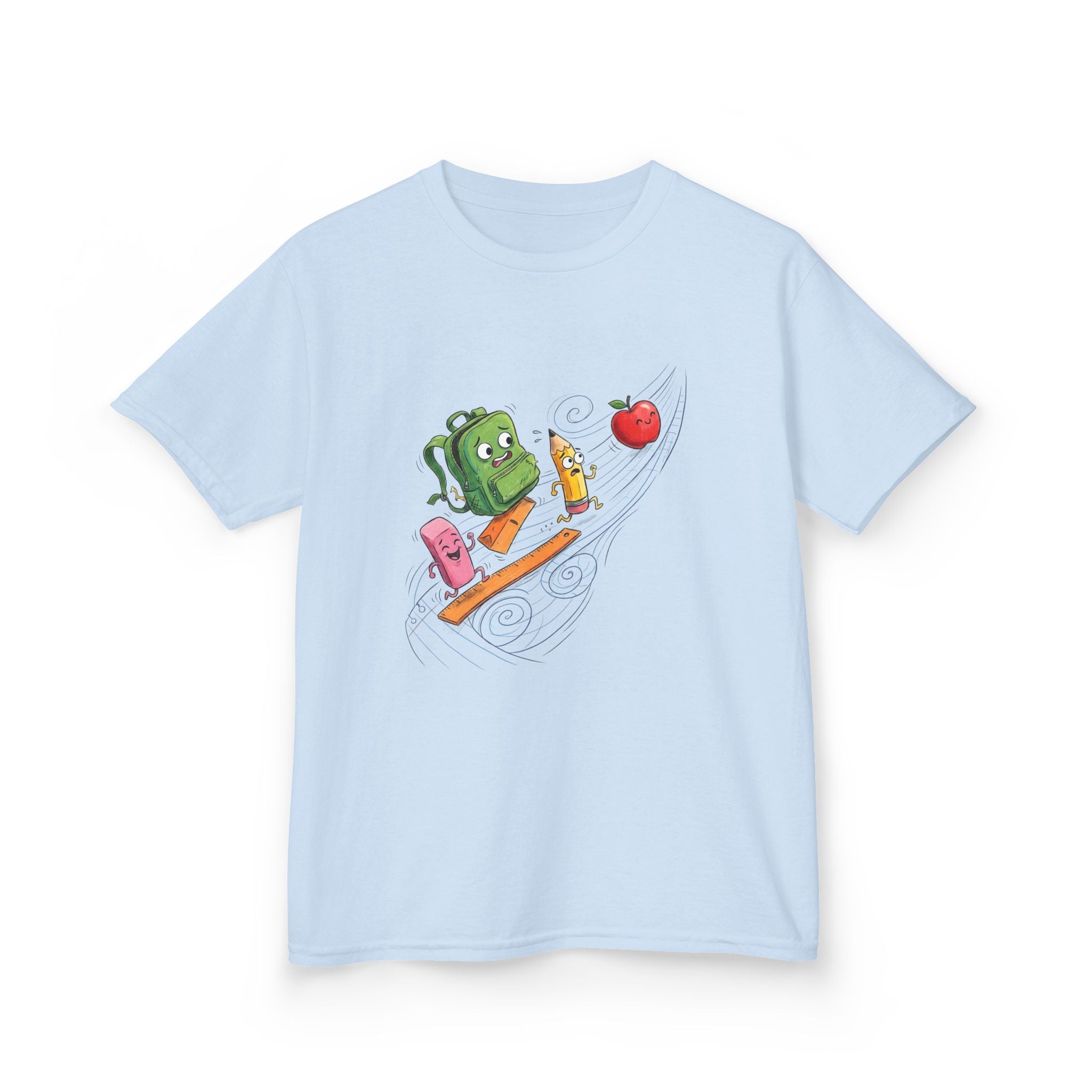 Kids Cartoon School Supplies T-Shirt - Back to School Chaos | 2026