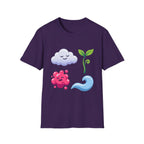 Cute Nature T-Shirt - Whimsical Cloud Sprout Wave Design | Unisex
