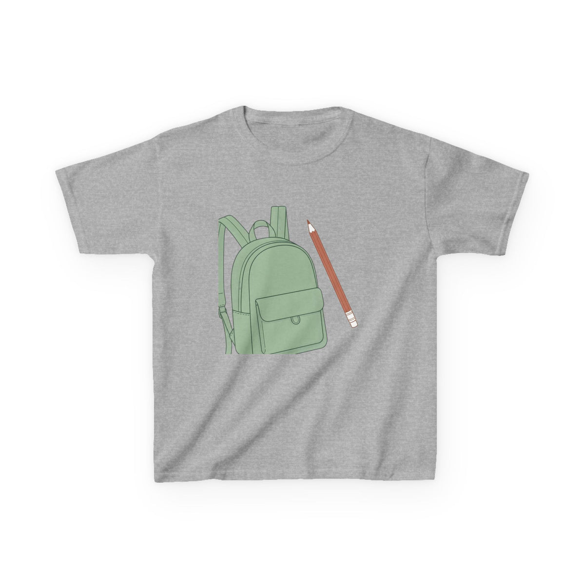 Kids Tee - Cartoon School Supplies Backpack Pencil | Back to School