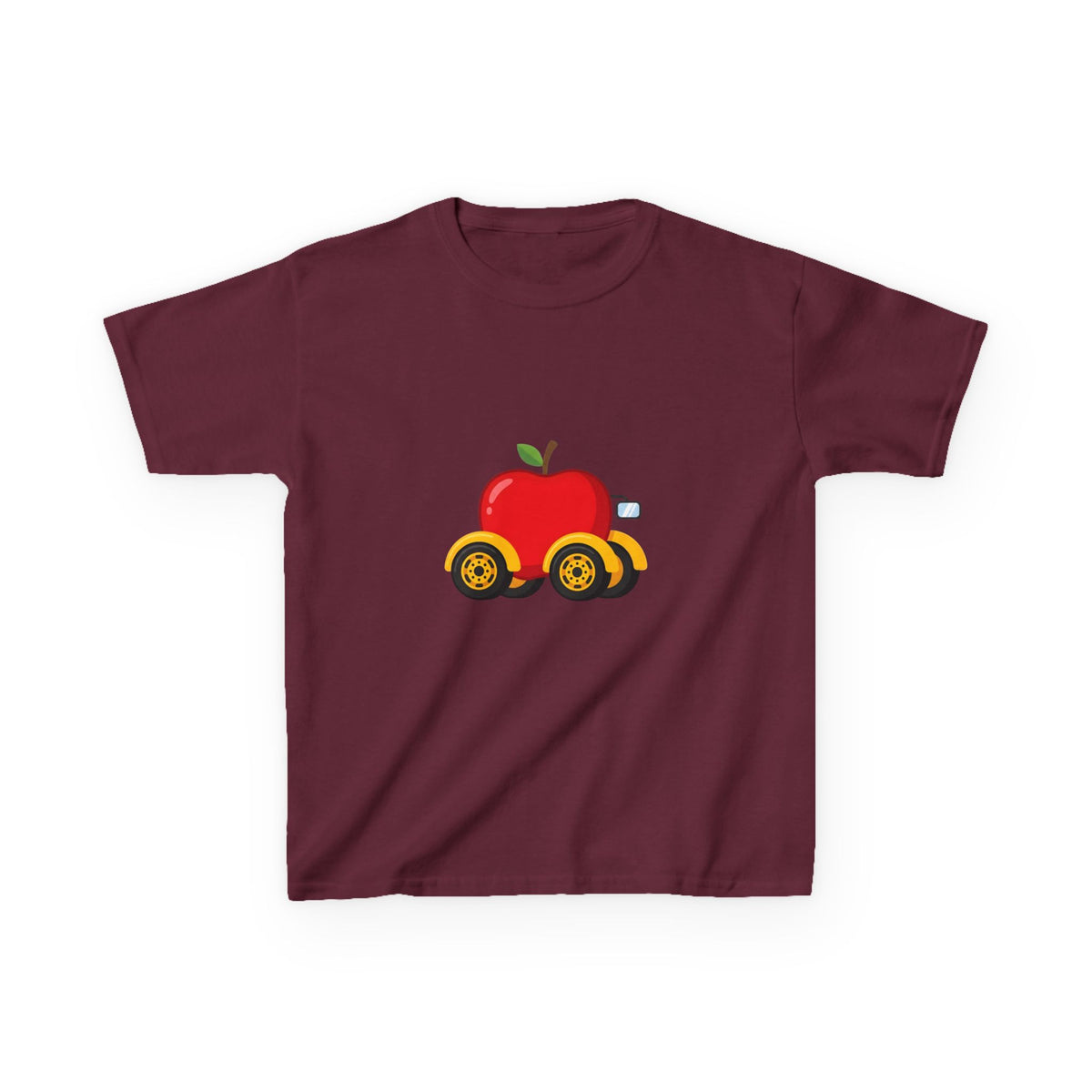 Kids T-Shirt - Apple On Wheels Graphic | Whimsical Fruit Car