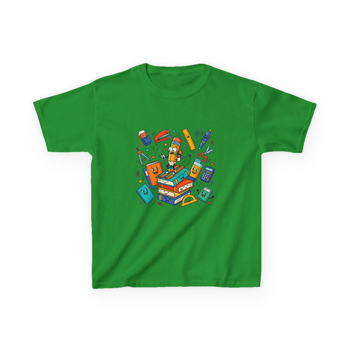 Kids T-Shirt - Cute Doodle School Supplies | First Day 2026