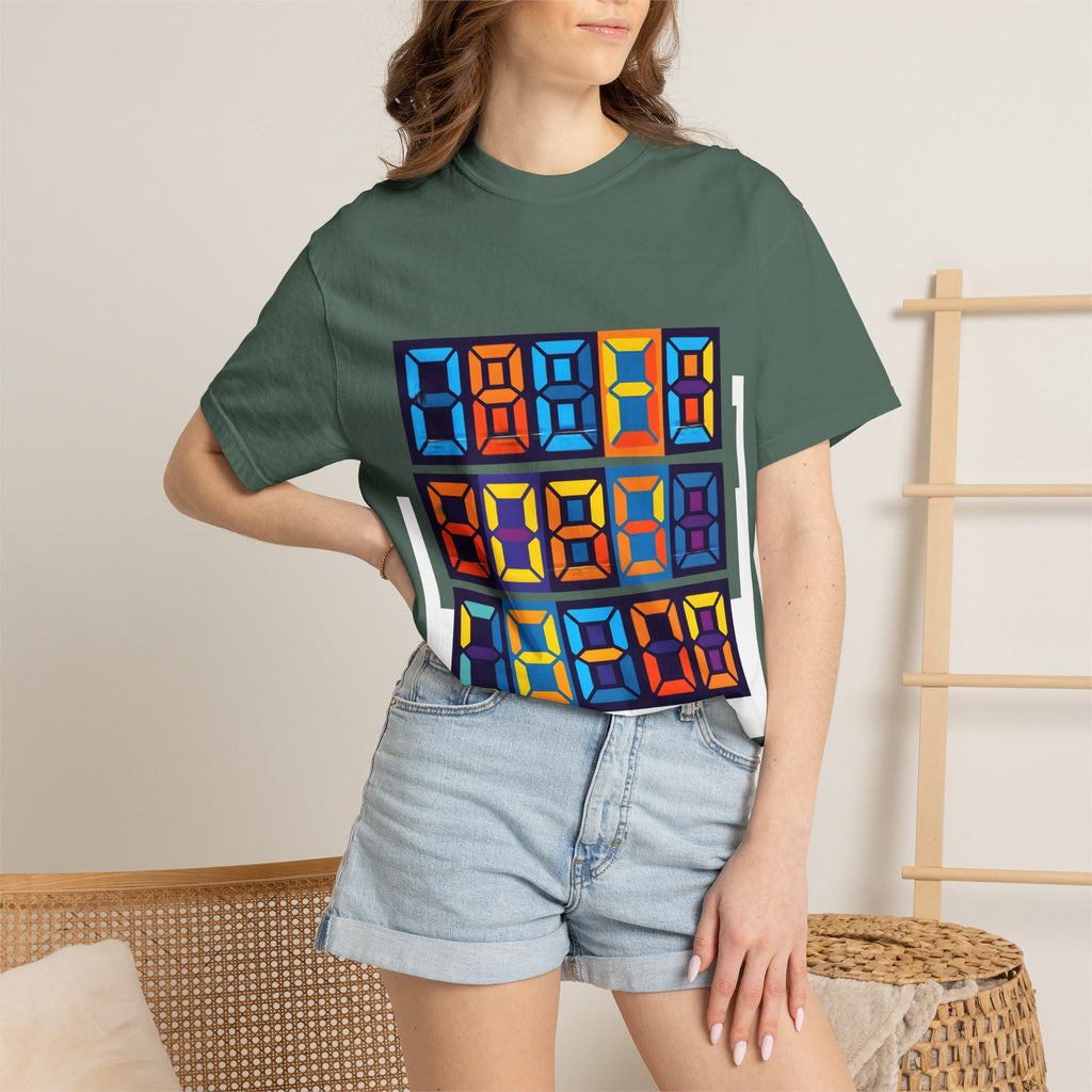 Unisex T-Shirt - Retro Tech 8-Bit Digital Display | Comfort Colors