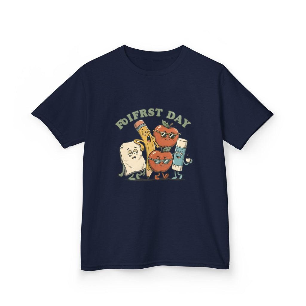 Kids Tee - Funny "FIRST DAY" Tired School Supplies Back to School 2026