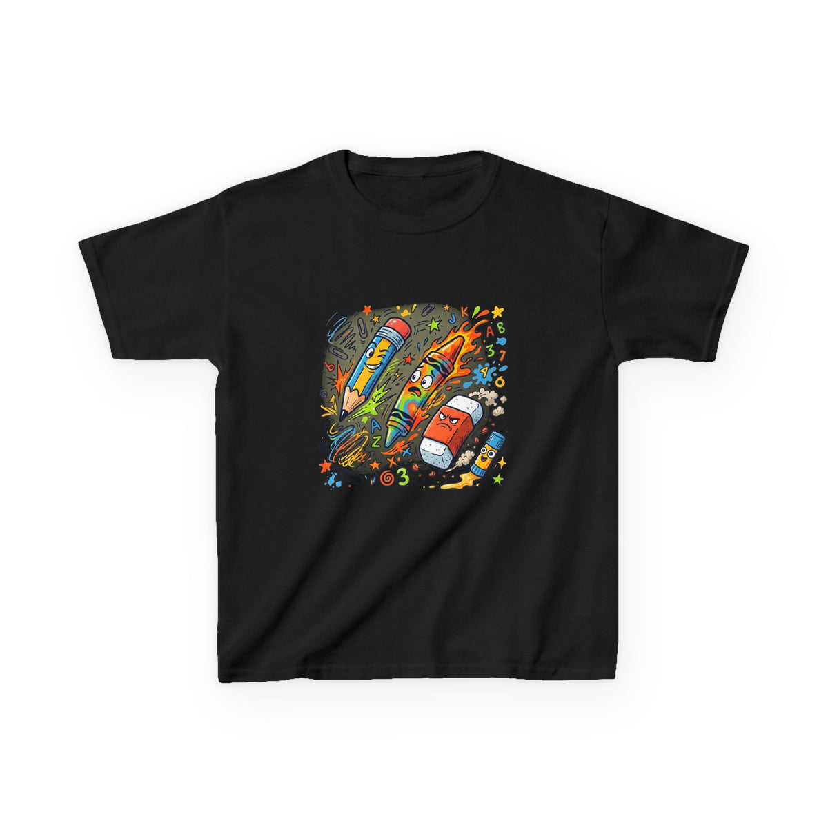 Kids Tee - Vibrant Doodle School Supplies | Back to School