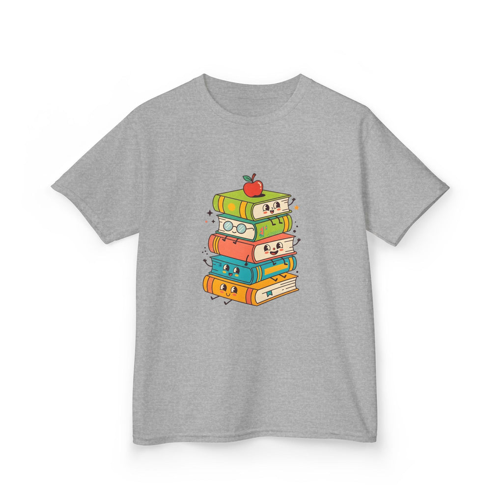 Kids Bookworm Tee - Whimsical Retro Reading & Learning Design