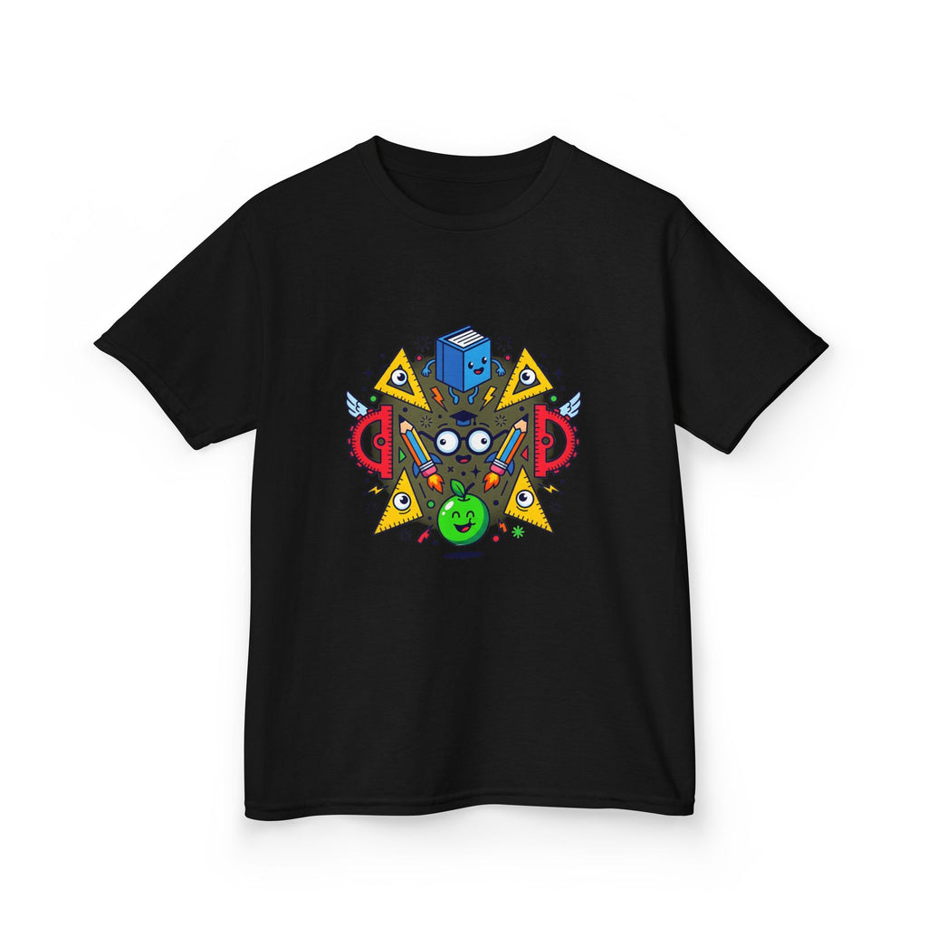 Kids Tee - Cartoon School Supplies & Learning Design | Back to School