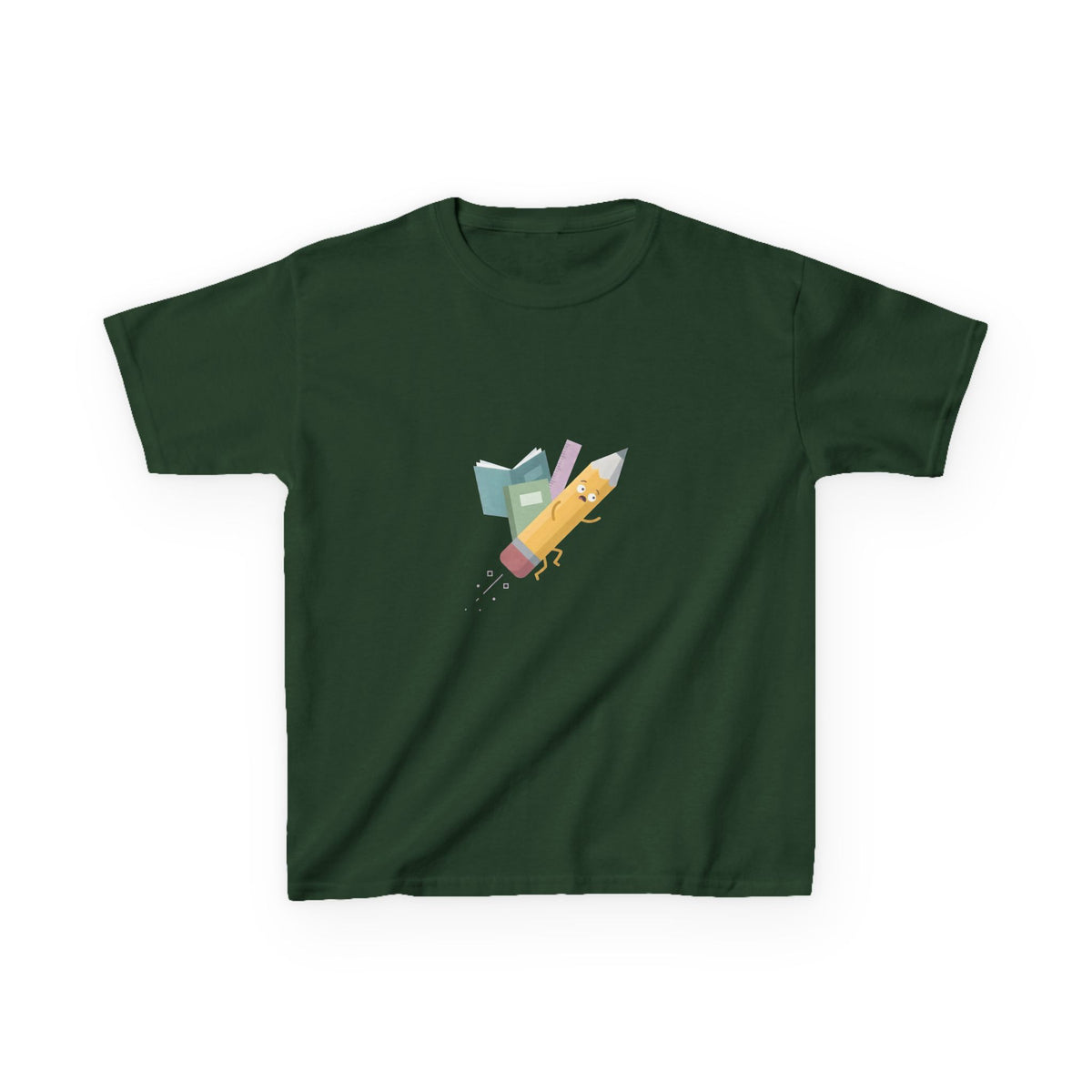 Kids Tee - Playful School Supplies Cartoon | Back to School Fun