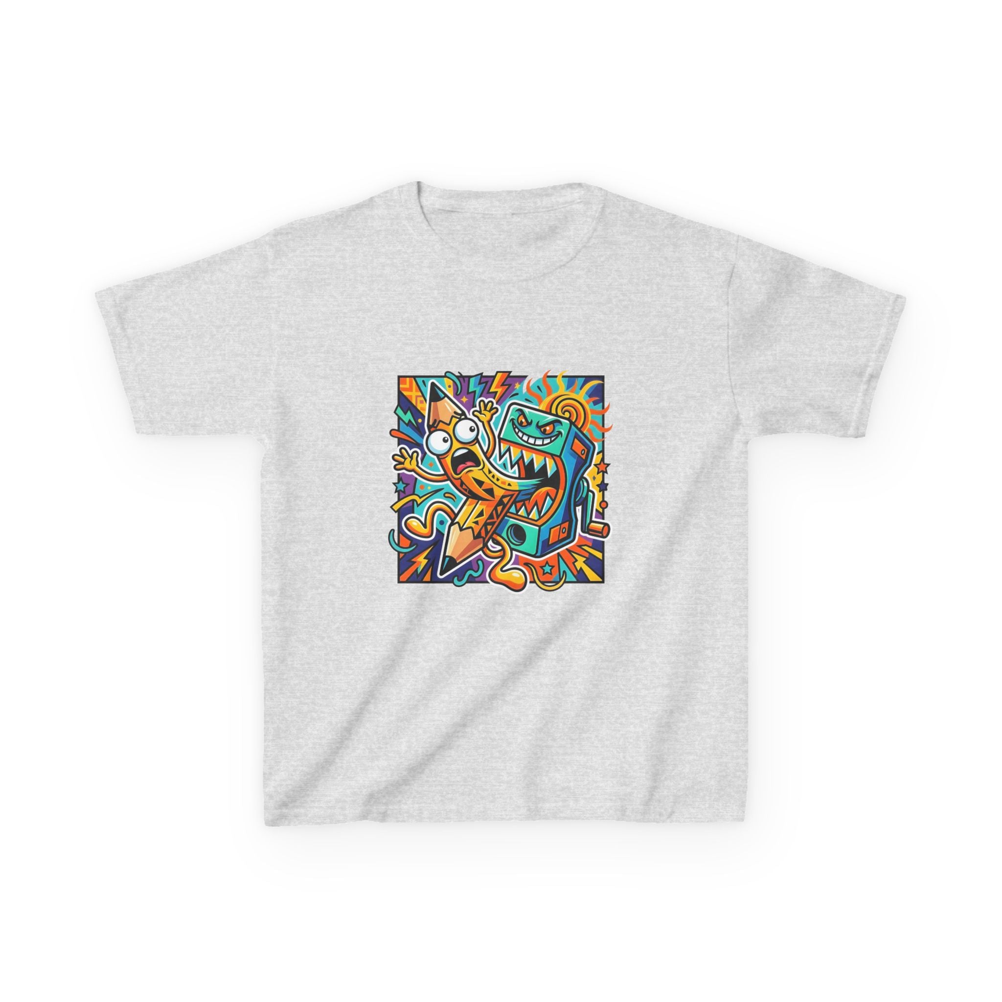 Kids Tee - Dynamic School Supplies Cartoon | Back to School Fun
