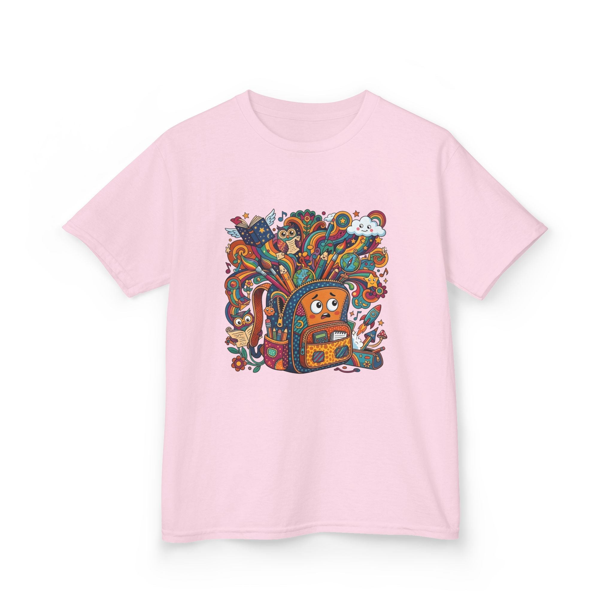 Kids Tee - Whimsical School Owl & Backpack | Back to School 2026