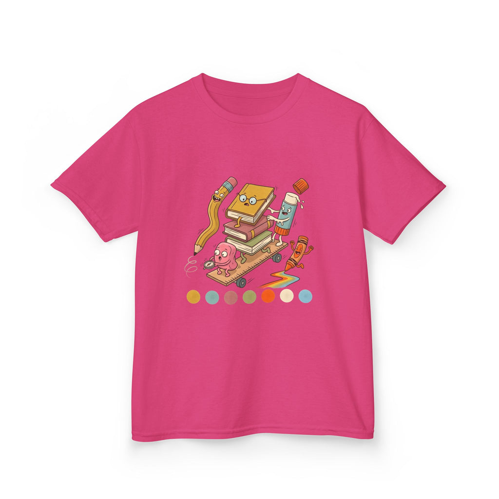 Kids T-Shirt - Cute Cartoon School Supplies | Back to School 2026