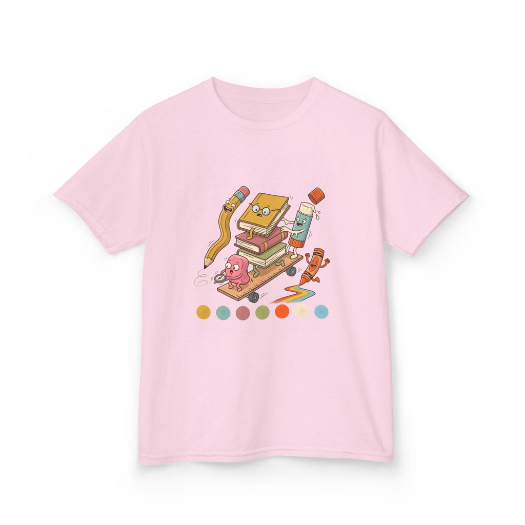 Kids T-Shirt - Cute Cartoon School Supplies | Back to School 2026