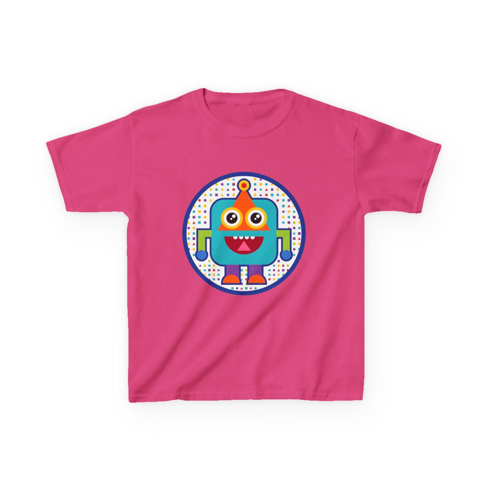 Kids Robot T-Shirt - Cute Geometric Design | Festive Party Tee