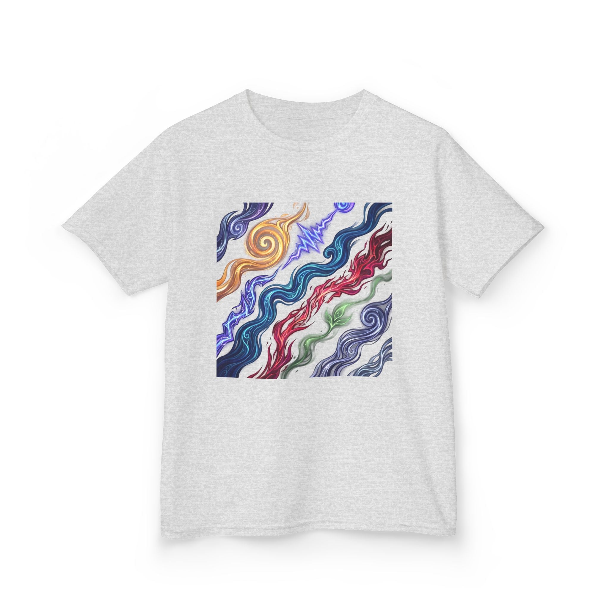 Kids Tee - Vibrant Elemental Magic Energy | Fantasy Glow