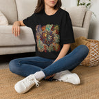 Unisex T-Shirt - Retro Psychedelic Theater Comedy Mask | Abstract Art