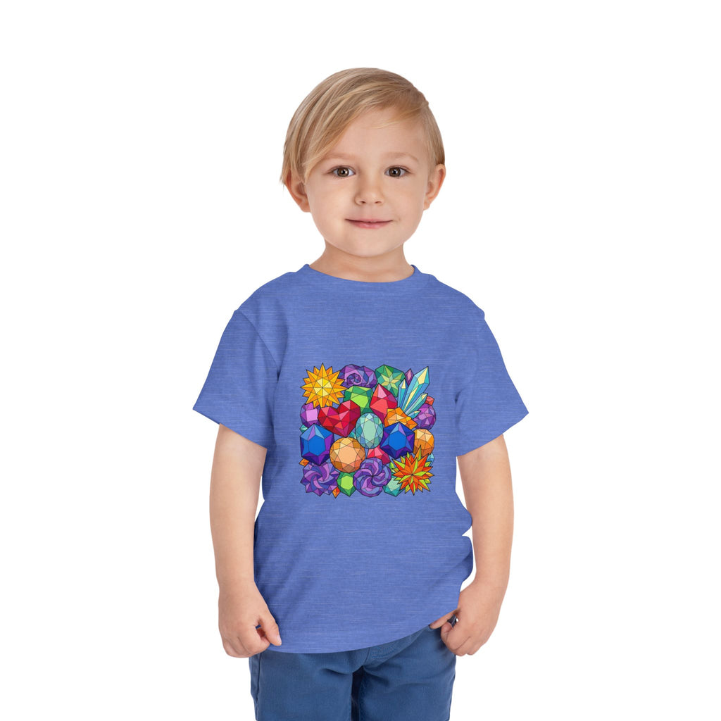 Toddler Tee - Vibrant Geometric Crystal & Gemstone Shirt