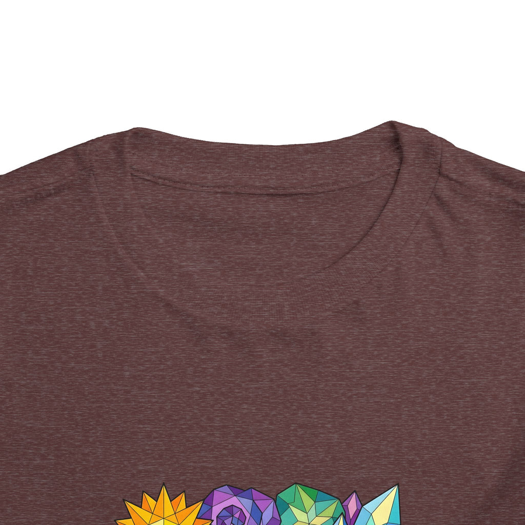 Toddler Tee - Vibrant Geometric Crystal & Gemstone Shirt