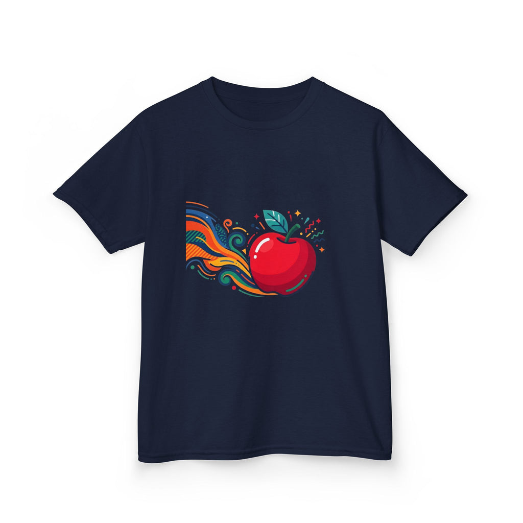Kids Abstract Fruit Tee - Vibrant Apple Art | Creative Design