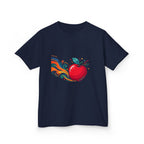 Kids Abstract Fruit Tee - Vibrant Apple Art | Creative Design