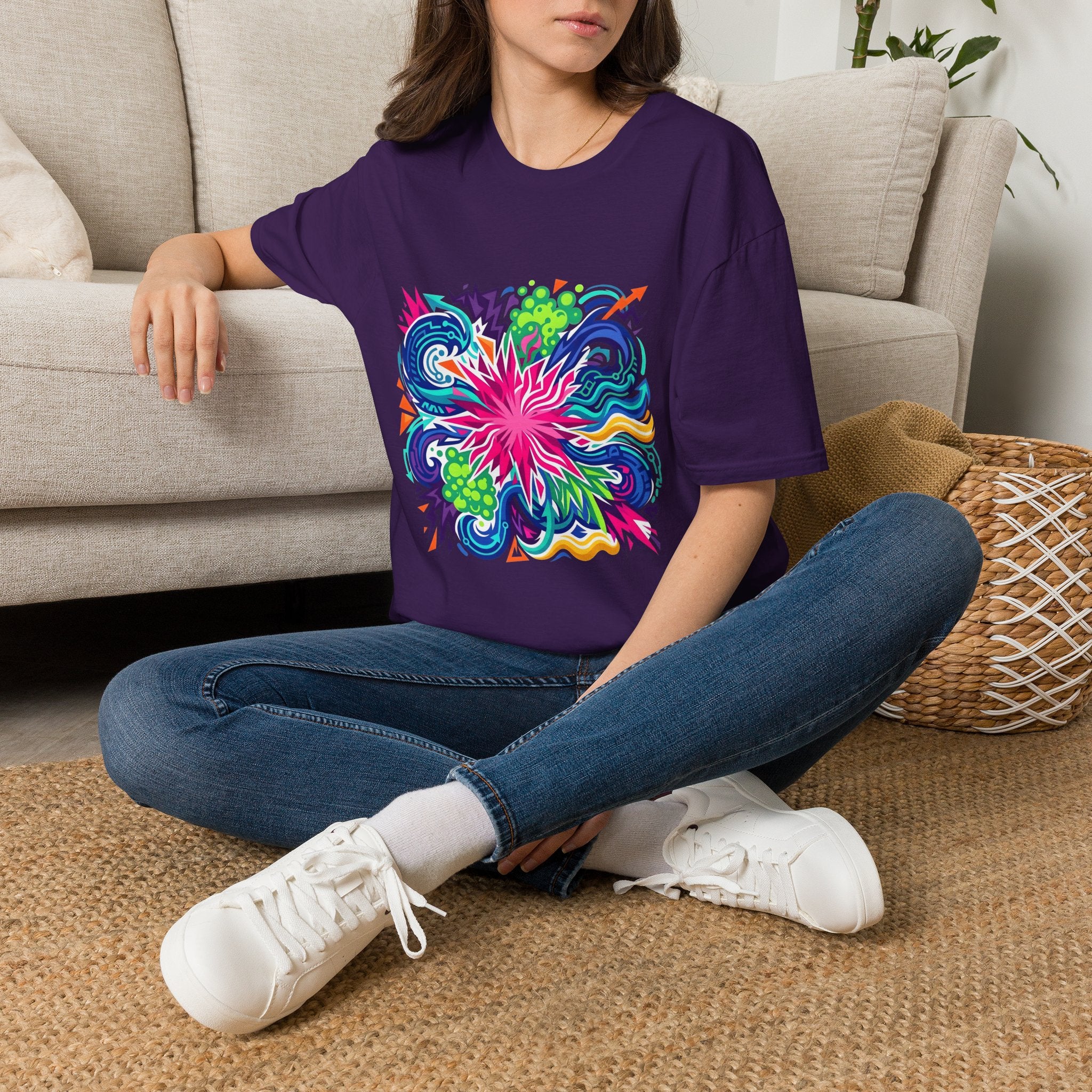 Abstract T-Shirt - Vibrant Graffiti Explosion | Unisex