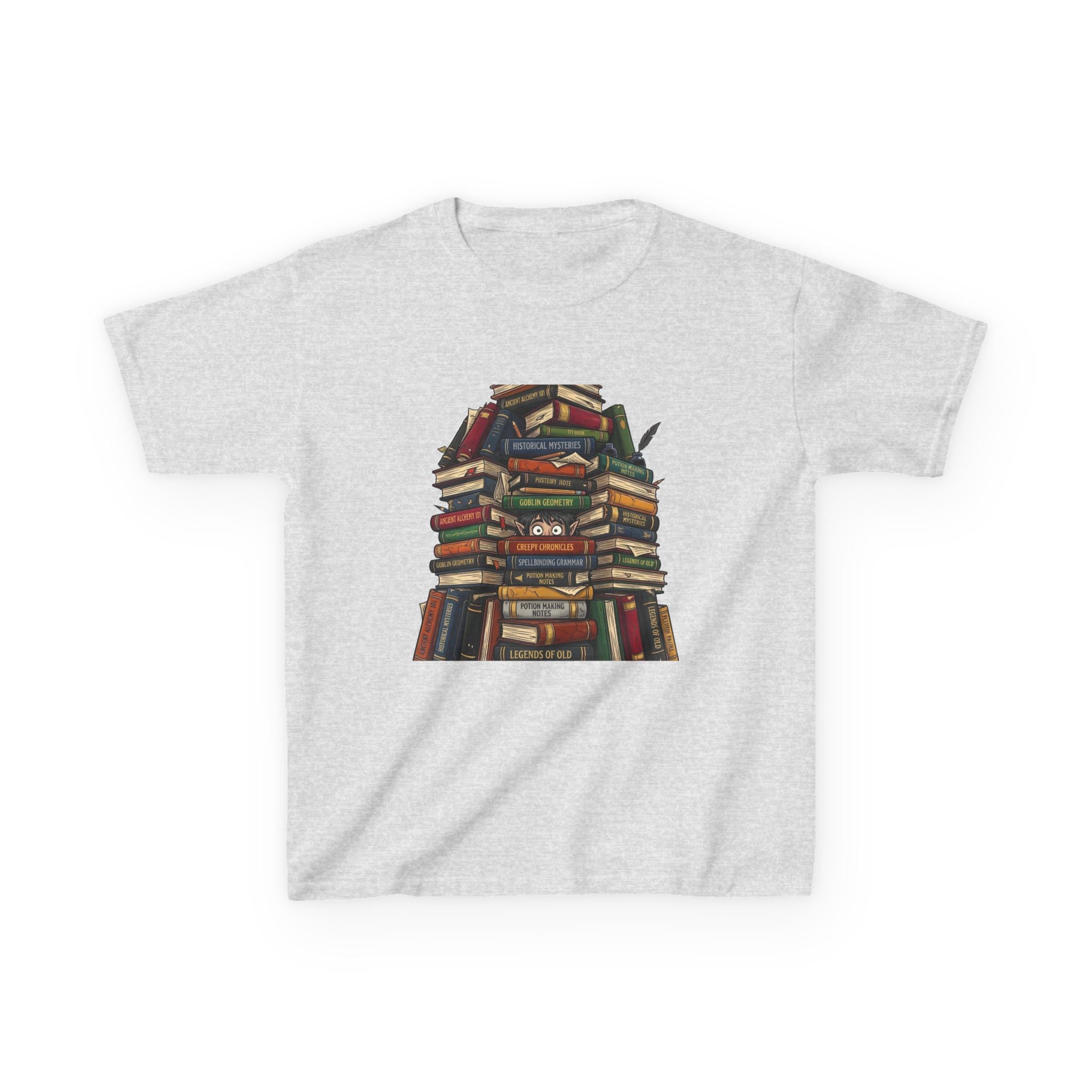 Kids Magic Studies Tee - Whimsical Fantasy Books & Goblin Geometry